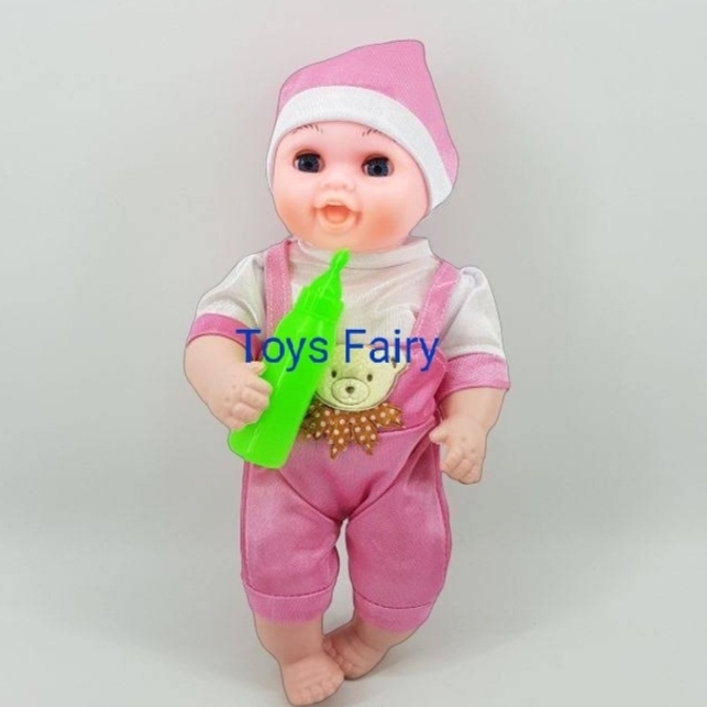 Mainan Boneka Bayi Topi Bunyi Papa Mama Oek dan Menangis