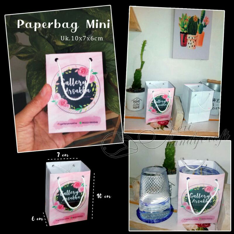 

1000pc paperbag size 10x7x6cm (tinggi10cm, lebar 7cm,sisi 6cm)