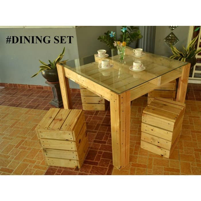Meja Kursi Kafe Rustic Kayu Jati Belanda Meja Makan