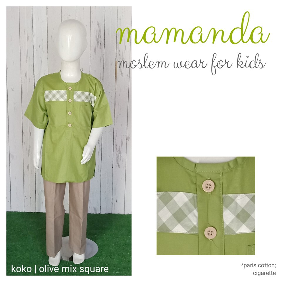 Koko Anak Mamanda - Olive Mix Square