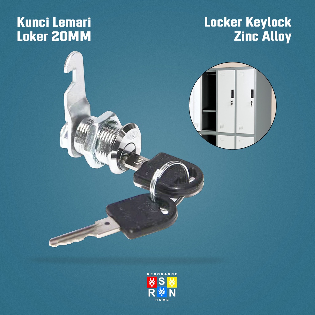 Kunci Laci Lemari Loker Cam Lock 20mm / Locker Keylock Resonance Home