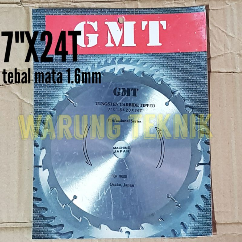 GMT MATA CIRCLE CIRCULAR SAW BLADE 7 INCH X 24 T 7X24T KAYU