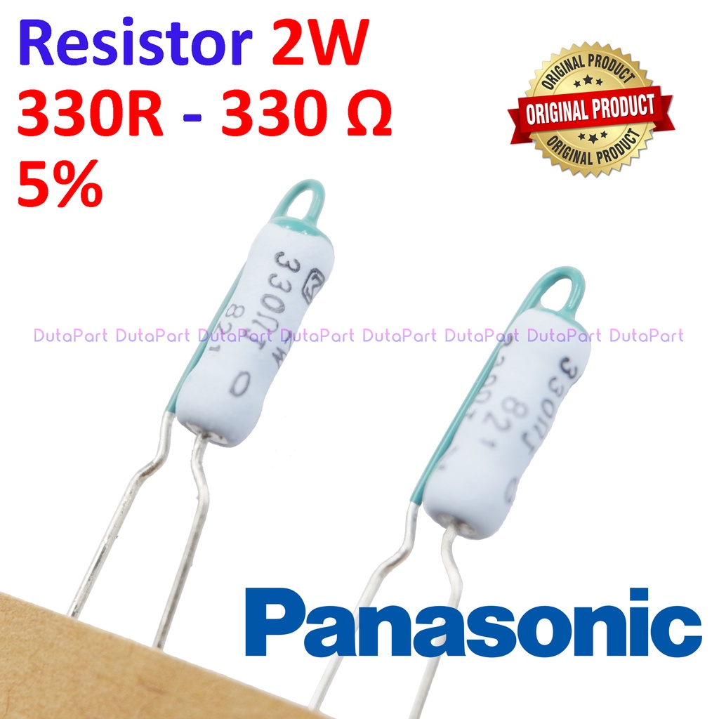 Resistor 330 Ohm 2 Watt 5% ORIGINAL PANASONIC 2W 330R HIGH QUALITY