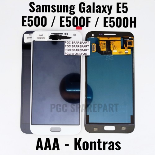 Layar LCD TS Touchscreen Fullset Samsung E5 E500 AAA CONTRAS BLACK - BLUE