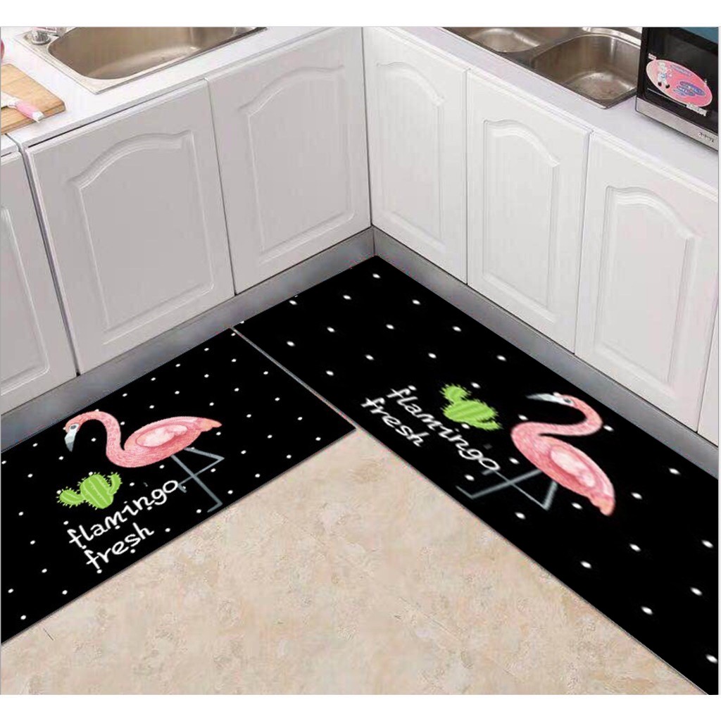 2 in 1 Kitchen Floor Mat Set / Keset Alas Lantai Rumah Kamar Dapur