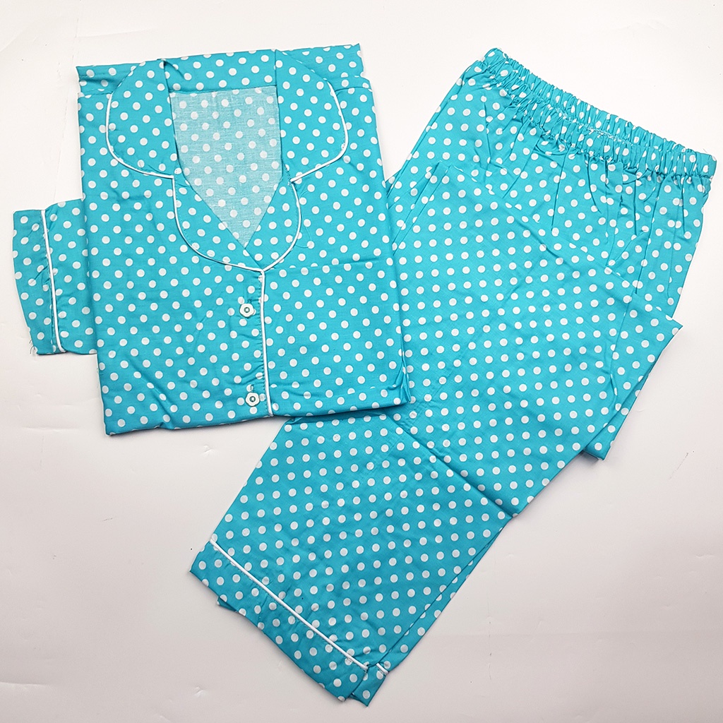 Stelan Baju Tidur Piyama Dewasa Lengan Panjang All Size Motif Lumina-PPL ONDE TOSCA KAJEP