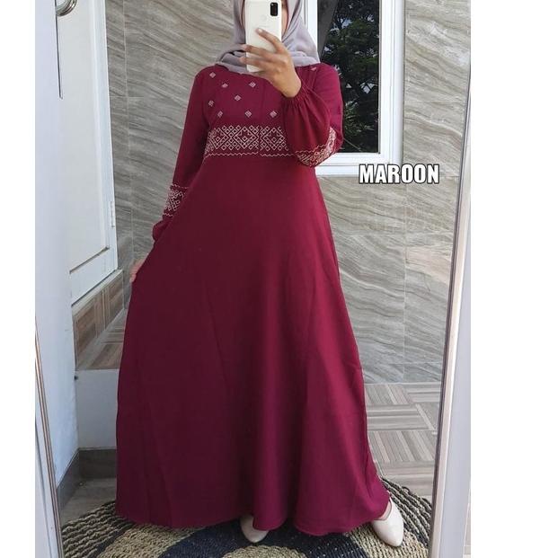 Bagus Banget.. GAMIS ITY CREPE BORDIR / GAMIS ITY CREPE PREMIUM / GAMIS ITY CREPE TERBARU