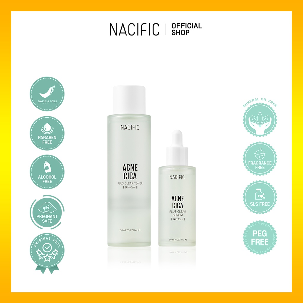 Nacific Acne Cica Plus Clear 2 SET (Serum + Toner)