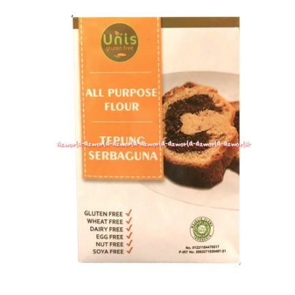 Unis Gluten Free All Purpose Flour 500gr Tepung Serbaguna Premiks Tepung Kue Instan Bebas Gula