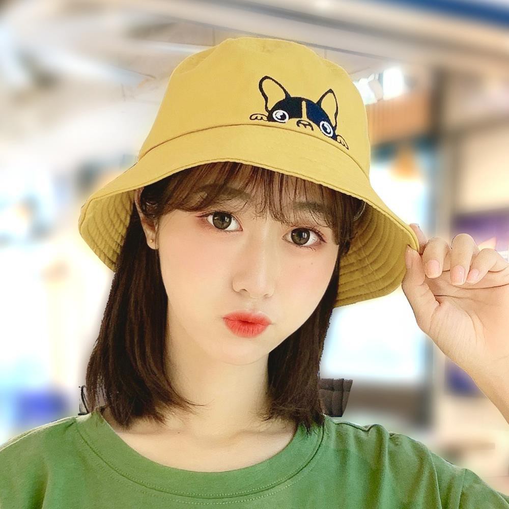 Topi Bucket Korea Bolak Balik Fisherman Lipat Motif Bordir Bunga Daisy Untuk Wanita Dan Pria