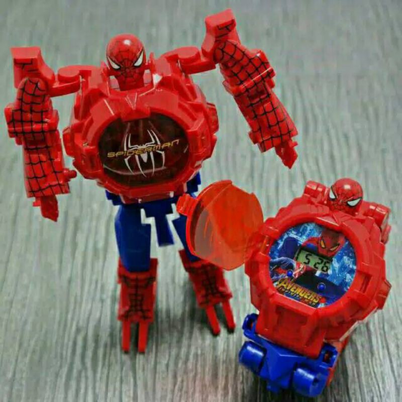 (Grosir)Jam Tangan Anak&quot; Robot Lampu Bahan Plastik(Terima Cod)