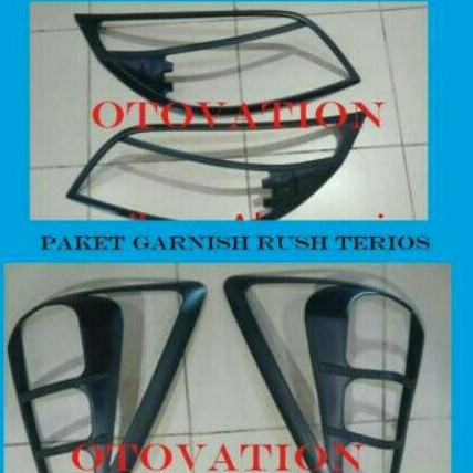 paket garnish lampu depan belakang mobil rush & terios lama 2014 kebawah