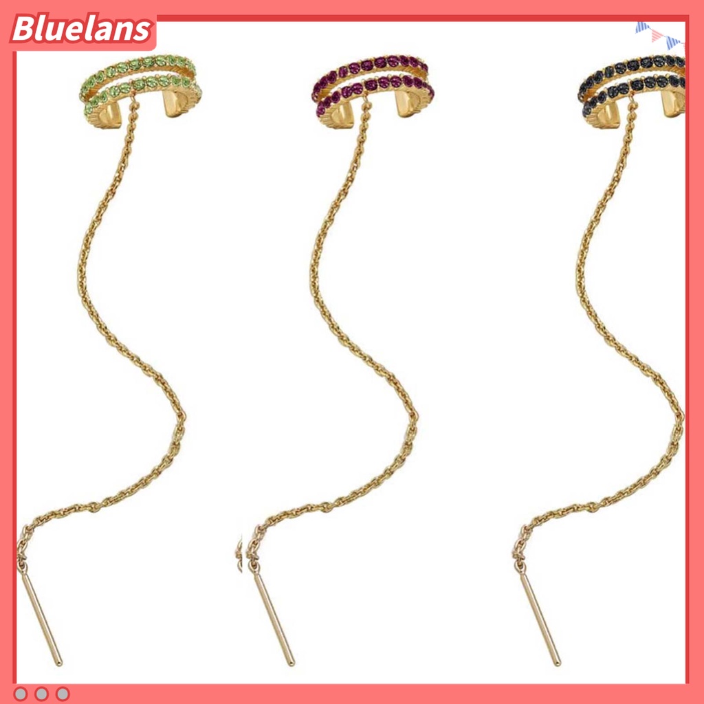 Anting Kait Berlian Imitasi Bahan Alloy Untuk Wanita