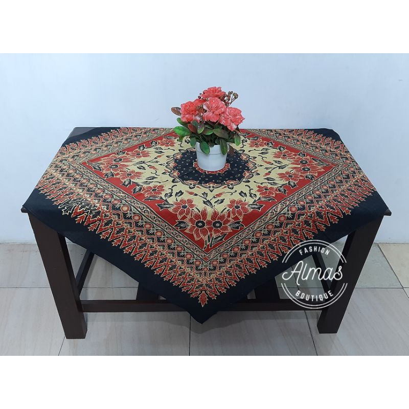 Grosir Taplak Meja Tamu Batik Termurah Motif Bunga