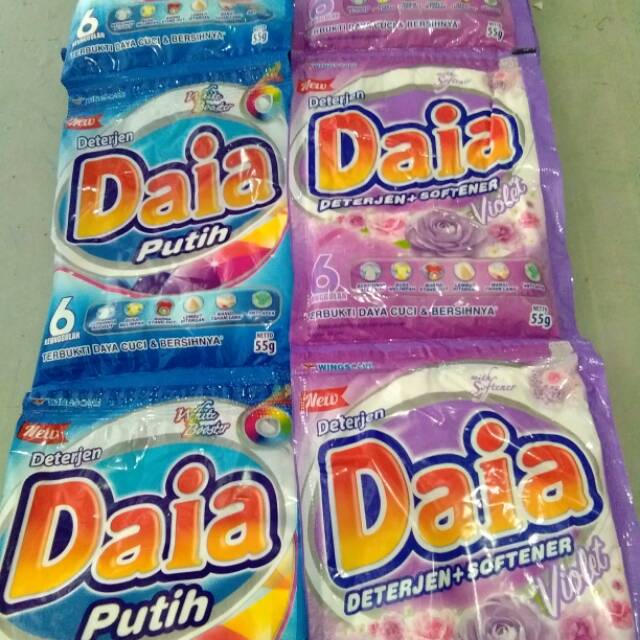 DAIA DETERGENT SACHET/ RENCENG 55gr