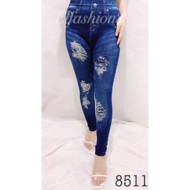 Elfashion Premium Legging Jeans Mutiara