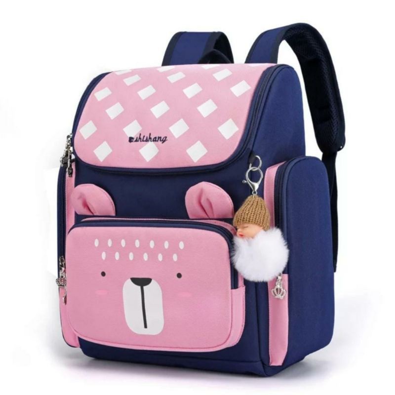 Tas Anak Sekolah Simple SD dan TK Perempuan Garsel FKT 5929 Backpack Cewe Ransel Punggung Gendong24