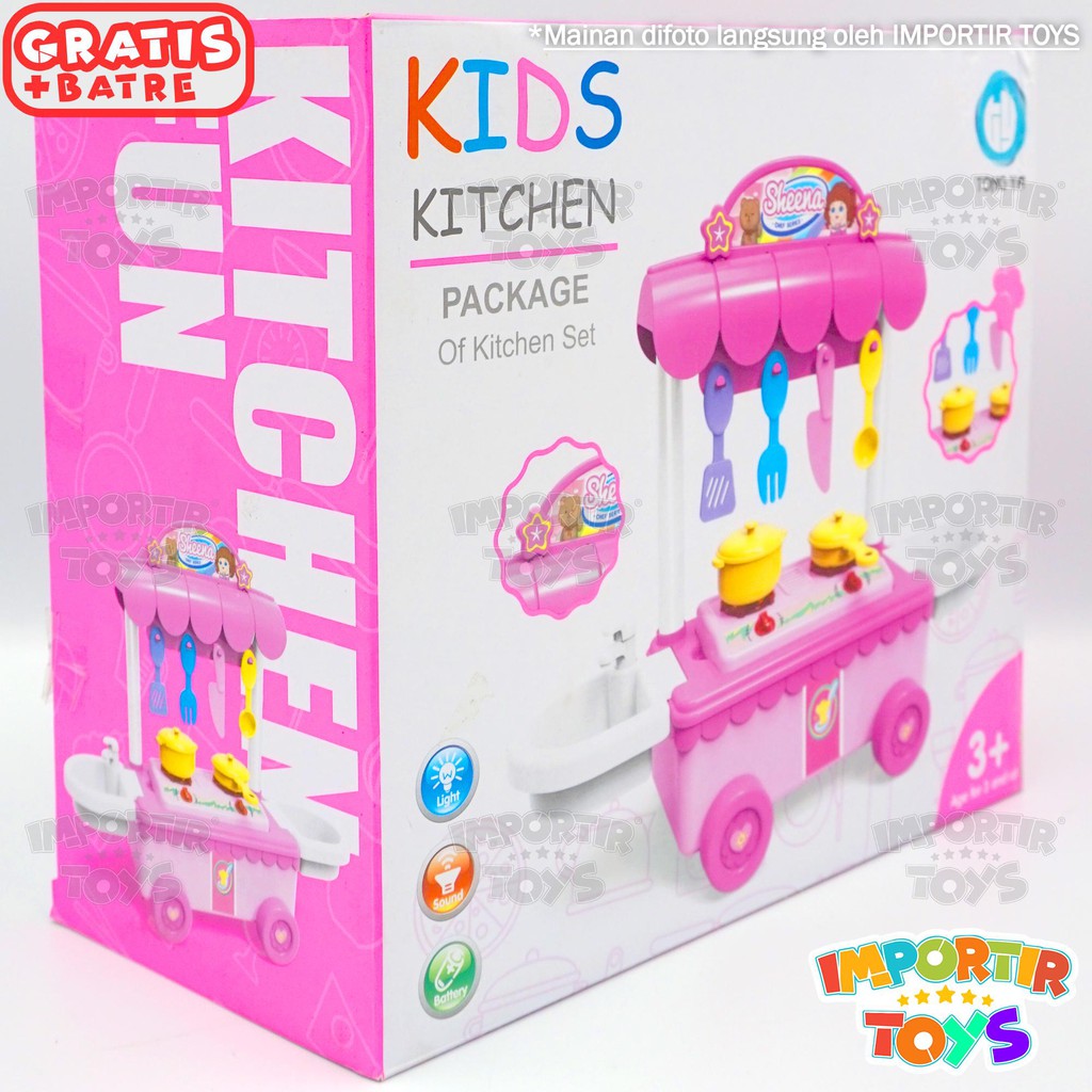 Mainan Kitchen PLAY SET IMPORTIR TOYS FREE BATRE bisa MENYALA lengkap dgn MUSIK