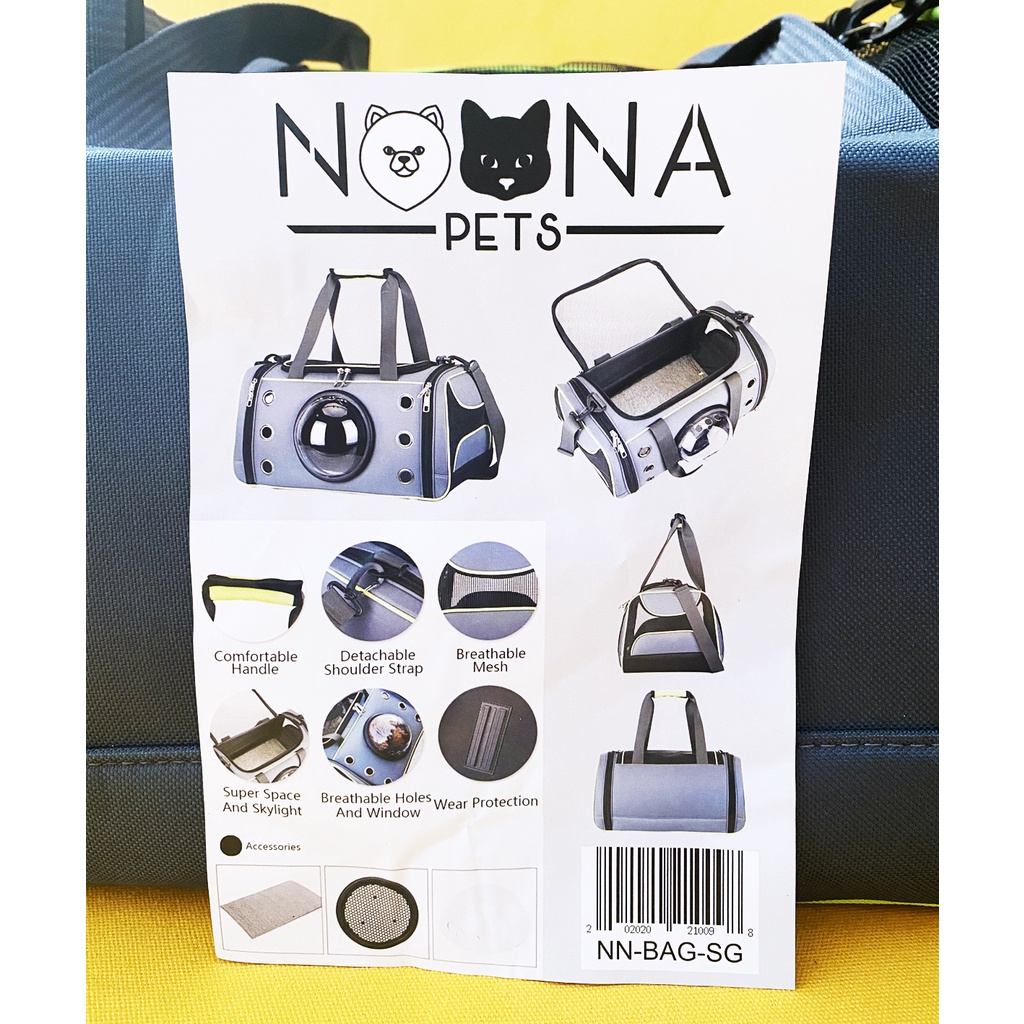 Noona Bag Pet Cargo Carrier Sporty - Tas Selempang Jinjing Tenteng Travel Anjing Kucing - Pet Carrier Bag