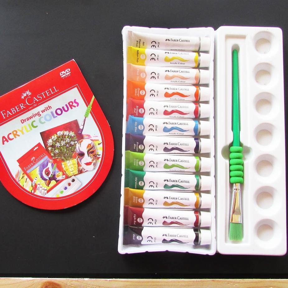 

Obral Pesanan FABER CASTELL CAT AKRILIK / CAT LUKIS 12 WARNA / ACRYLICS