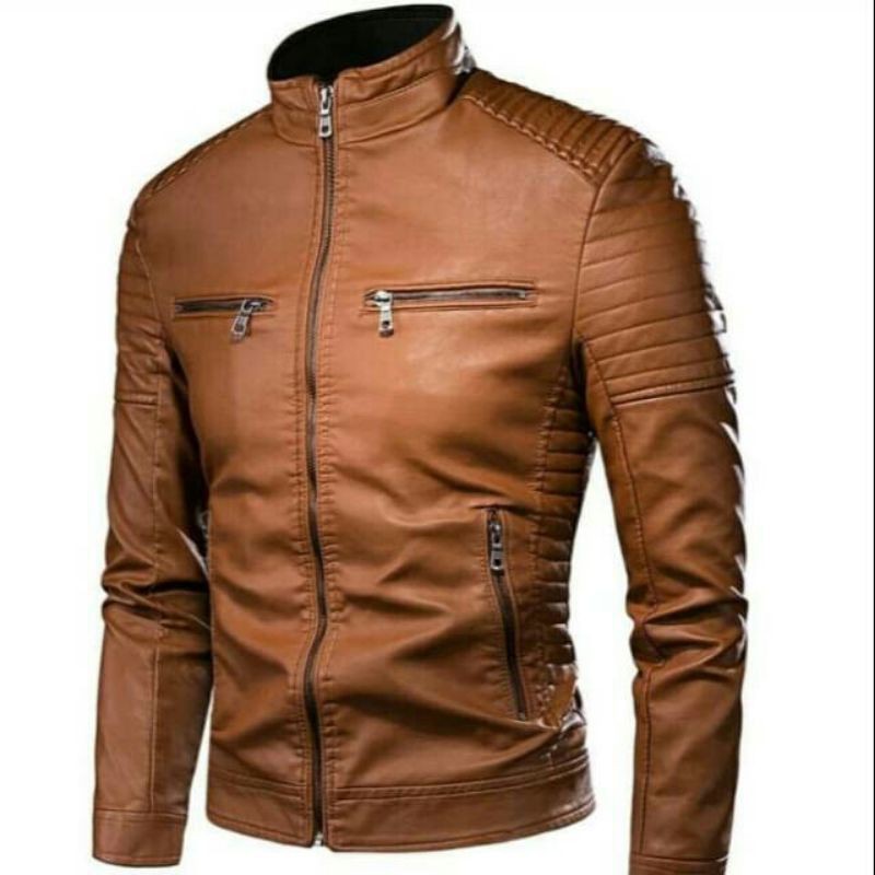 JAKET SEMI KULIT ORIGINAL/JAKET SINTETIS PRIA