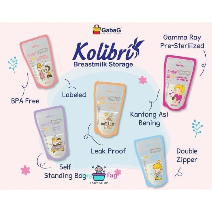 GabaG Kolibri Breastmilk Bag Kantung Asi 100 ml 120 ml