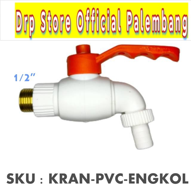 Keran / kran PVC JUMBO ENGKOL DRAT KUNINGAN