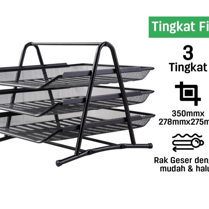 

Office & Stationery | Document Organizer | Rak Susun 3 File Tray Deli | Best Seller