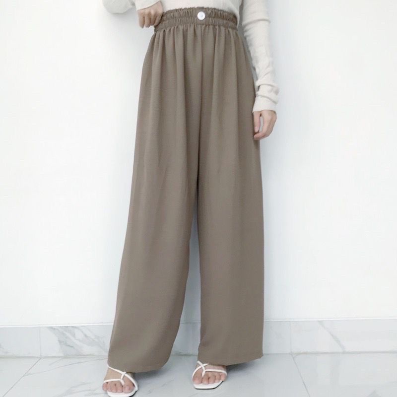 CRINKLE AIRFLOW LOOSE PANTS VARIASI KANCING TERBARU  / KULOT CRINKLE AIRFLOW PREMIUM