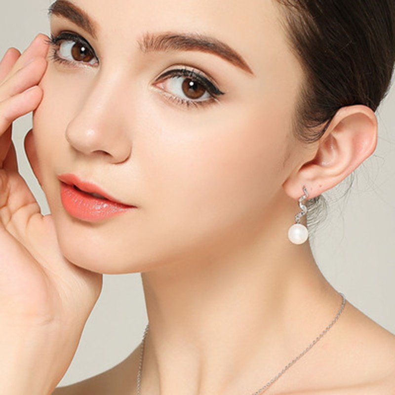 925 anting perak sterling anting-anting wanita dengan perhiasan fashion berlian