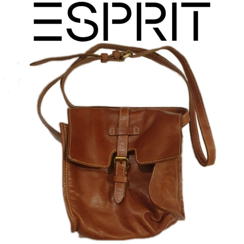 ESPRIT TAS SELEMPANG COKLAT POLOS