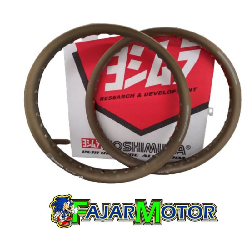 VELG YOSHIMURA U SHAPE 140 + 140 RING 17 BLACK ISI 2 VELG YOSI