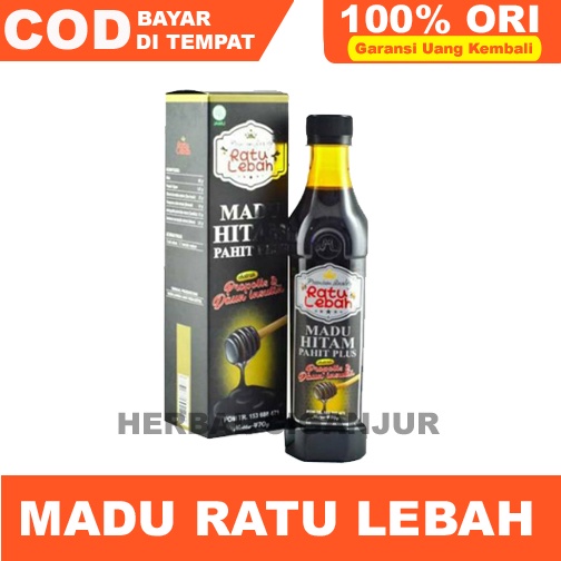 Madu Hitam Pahit Ratu Lebah Plus ekstrak propolis isi 470 ml