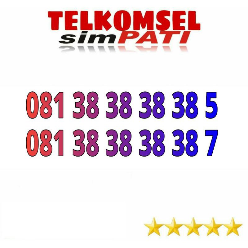 nomor cantik telkomsel simpati 38383838