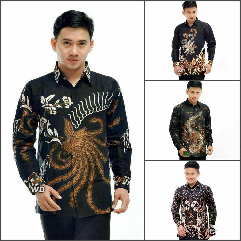 Atasan Batik Pria Lengan Panjang motif Mataraman size M L XL XXL Baju Batik Murah Berkualitas Modern