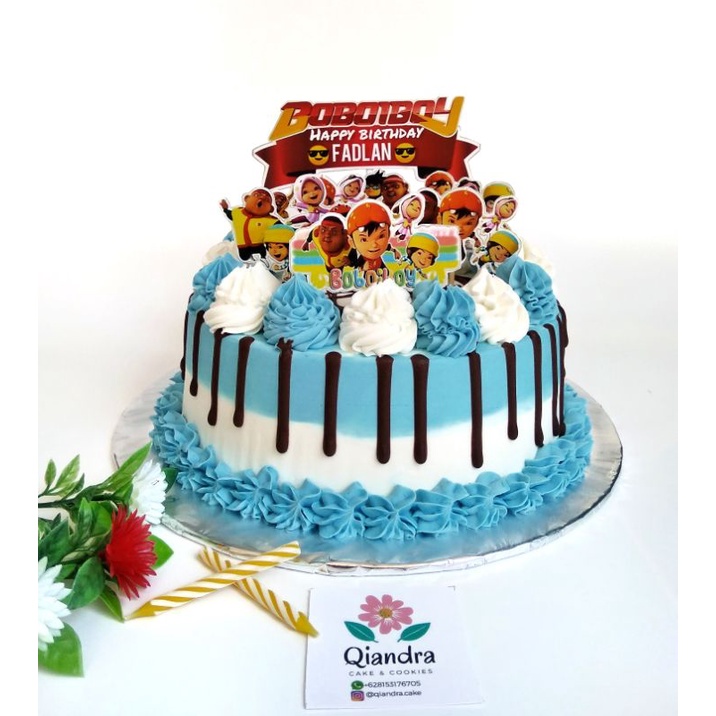 kue ulang tahun karakter Boboiboy 16cm