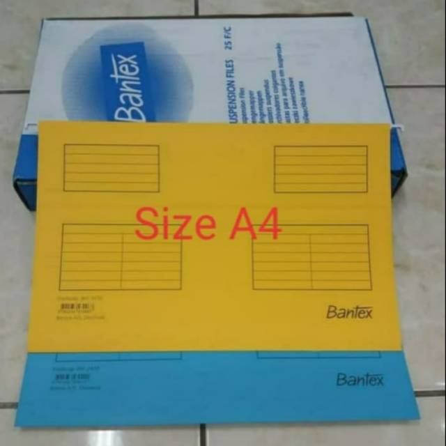 

Suspension file hang map bantex no ref 3460 size A4 isi 25 lembar.