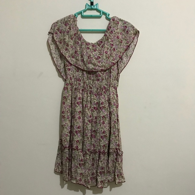 PINK FLOWER DRESS terusan bunga