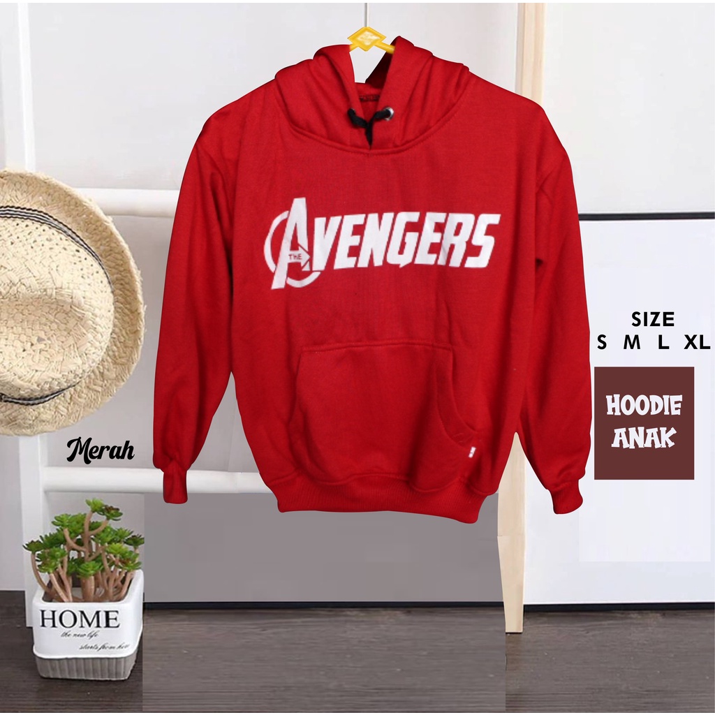 JAKET SWEATER HOODIE SABLON AVENGERS ANAK KEKINIAN TERBARU BAHAN FLEECE USIA 2TAHUN SAMPAI 12TAHUN LAKI LAKI PEREMPUAN