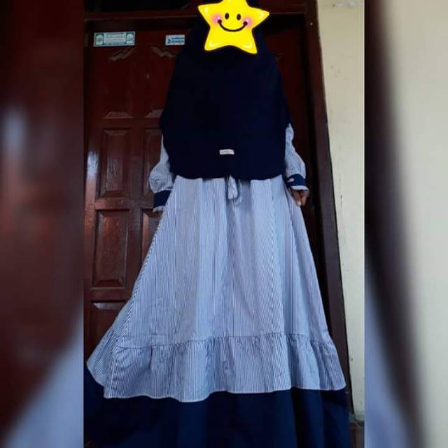 gamis salur kombinasi