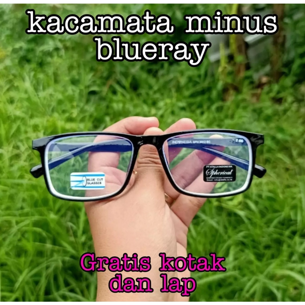 KACAMATA MINUS ANTI RADIASI BLUERAY, KACAMATA PRIA DAN WANITA, KACAMATA MINUS, RABUN JAUH