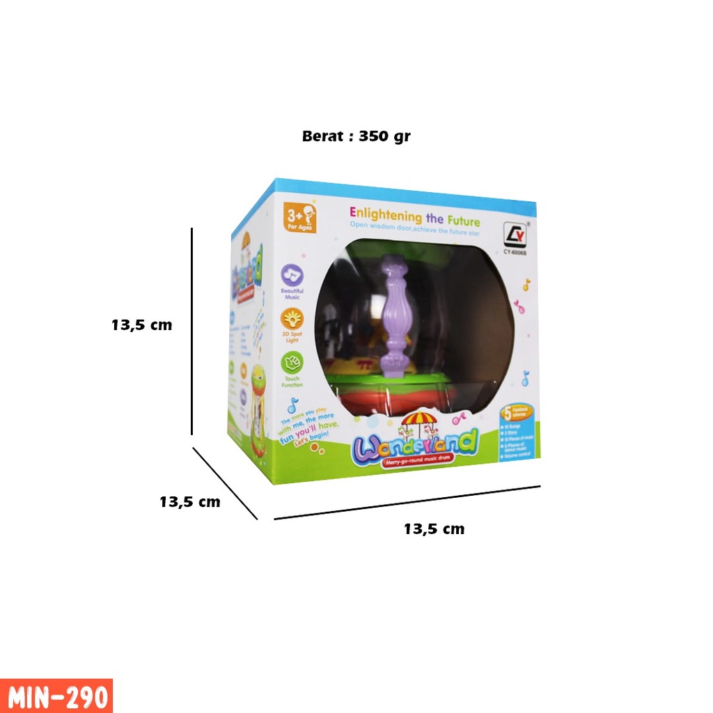 Wonderland Merry Go Round Music Drum Mainan Musik Bayi MUSIC BOX MAINAN MUSIK