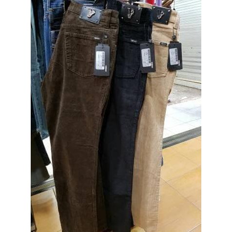 Celana Panjang Kodorai / Celana Bludru Untuk Pria - Hijau, 29 .Aruansy.Olshop