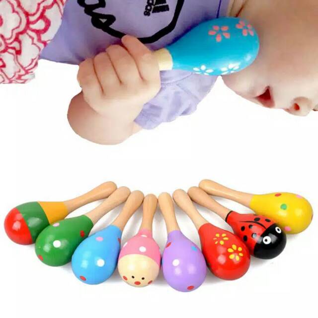 READY JKT KERINCING BAYI MARAKAS KAYU RATTLE WOOD BABY MUSIC