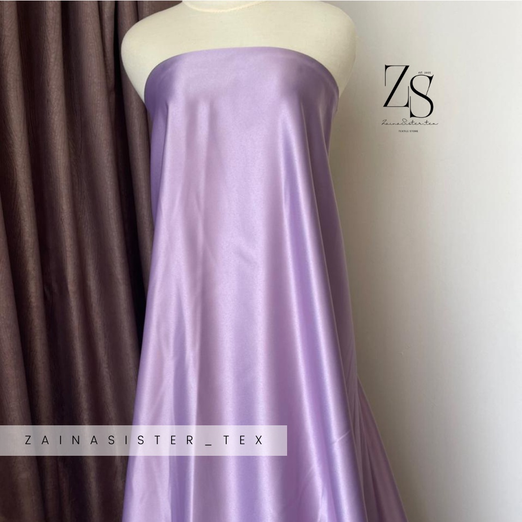 Bahan Kain Satin Saten Bridal Pengantin Duces Dutches Deutchess Deuchesse Meteran Premium Quality Warna Sage Green Hijau Pink Rosegold Ungu Lilac