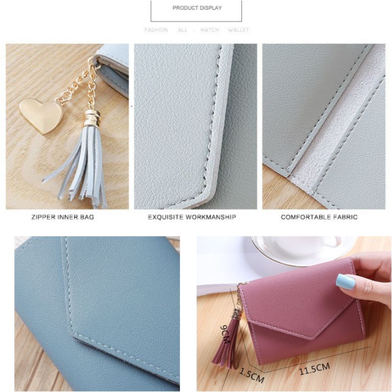 Dompet Mini Dompet Lipat Kecil Wanita Imut Modis Series Impor