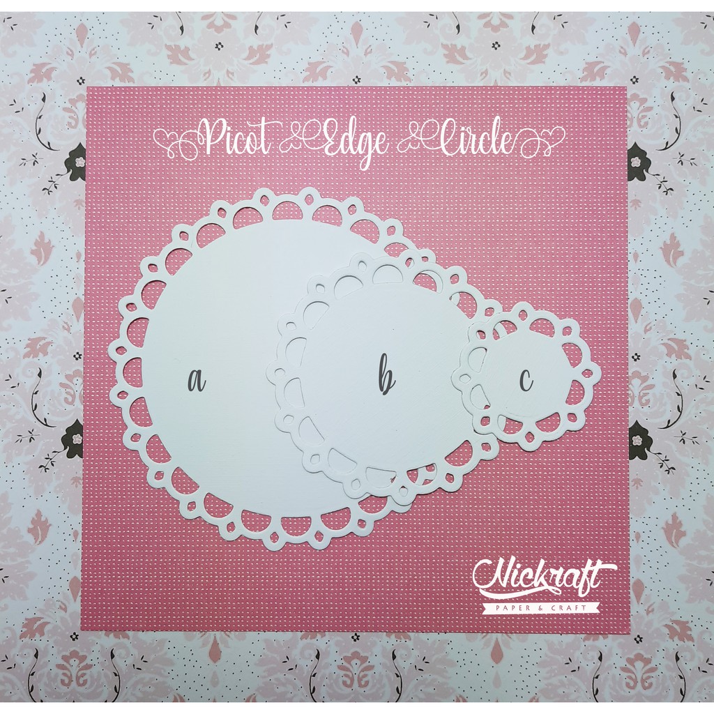 

PICOT EDGE CIRCLE - BAHAN SCRAPBOOK LABEL KARTU UCAPAN JOURNALING CARD PRAKARYA KERTAS