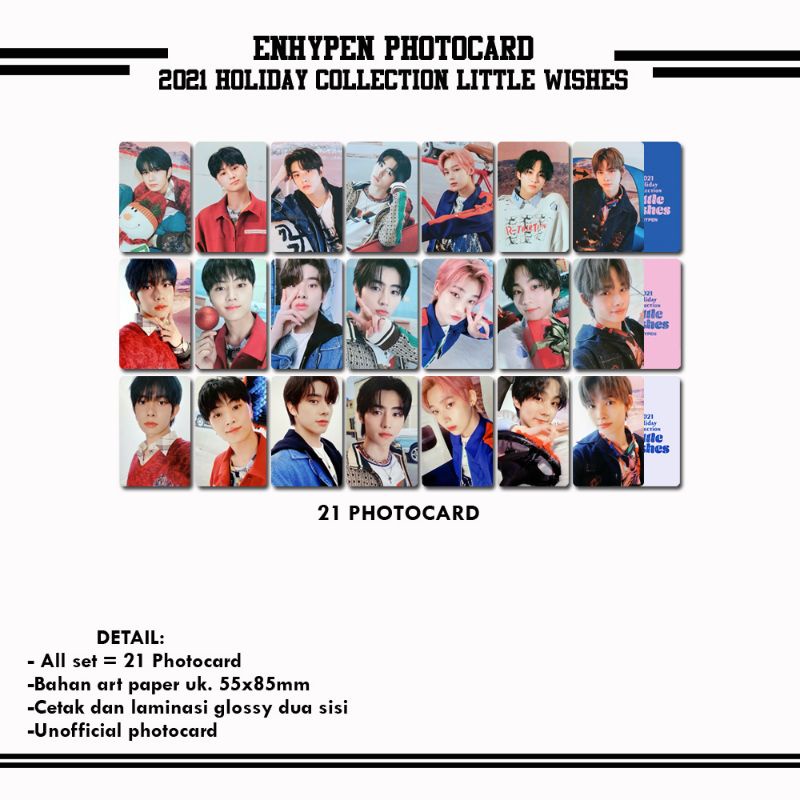 ENHYPEN 2021 HOLIDAY COLLECTION LITTLE WISHES PHOTOCARD