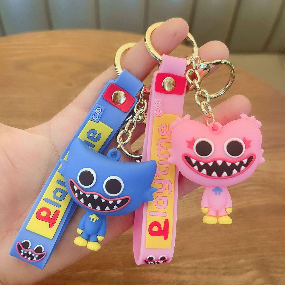 Lanfy Wanita Gantungan Kunci Lucu Kreatif Hadiah Mainan Liontin Huggy Wuggy Dekorasi Kartun Key Holder