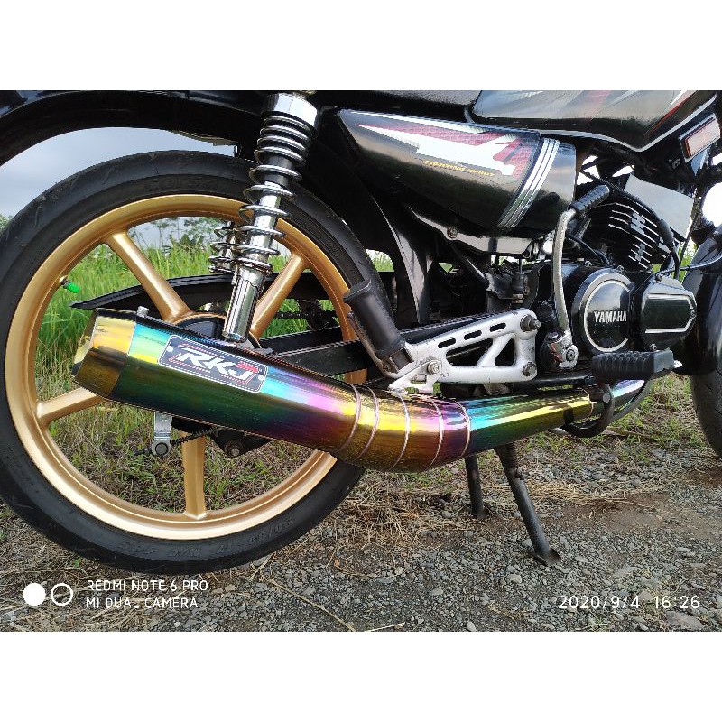 Knalpot RX-KING standar racing thailand stainless pelangi garing gurih RKJ racing